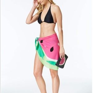 Collection XIIX Watermelon Swim Wrap Cover-Up w/ Pouch